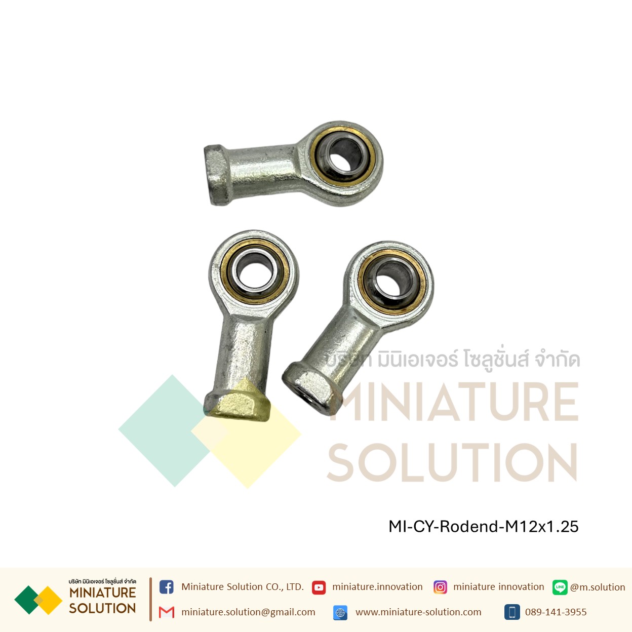 ลูกปืนตาเหลือก Mini Air Cylinder Female Thread Fisheye ก้านเชื่อมต่อแบริ่ง M5x0.8 M6x1 M8x1.25 M10x1.25 M12x1.25 M14x1.5M16x1.5 M18x1.5 M20x1.5 M27x2