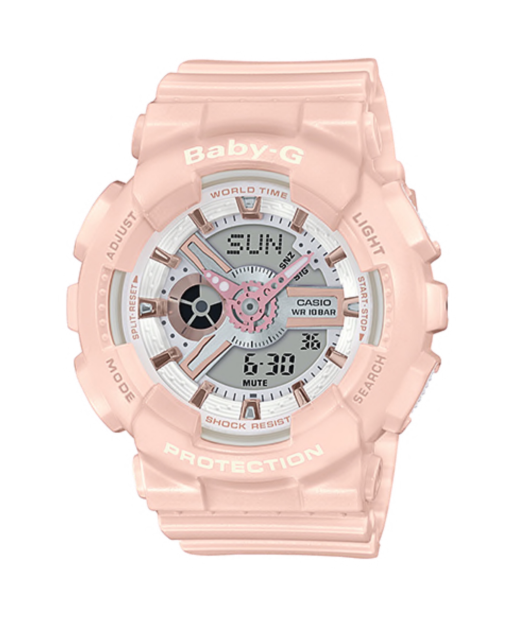 CASIO BABY-G นาฬิกาข้อมือ นาฬิกากันน้ำ นาฬิกาของแท้ ประกันศูนย์ CMG 1 ปี รุ่น BA-110RG-4A