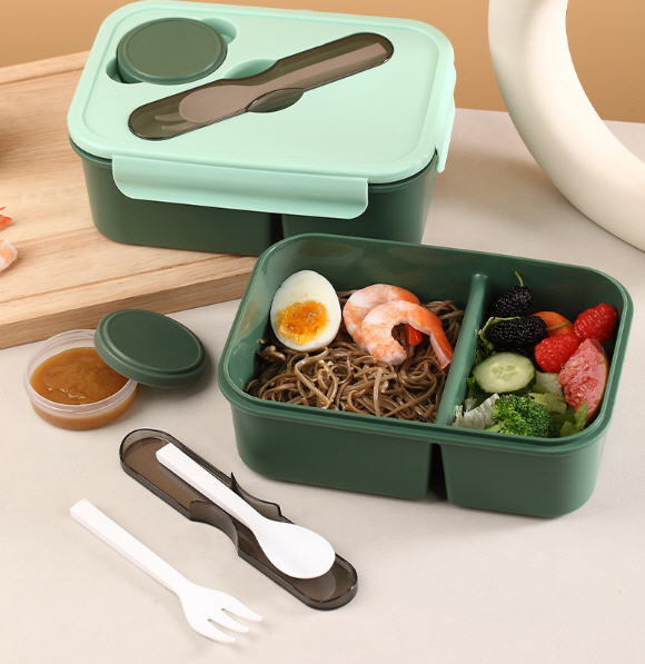 กล่องข้าวพลาสติก,กล่องใส่ข้าวพลาสติก3ช่อง,สกรีนโลโก้