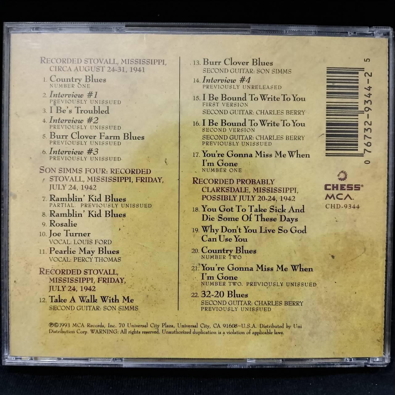 Muddy Waters – The Complete Plantation Recordings (The Historic 1941-42 Library Of Congress Field Recordings) / USA / แผ่นสวย