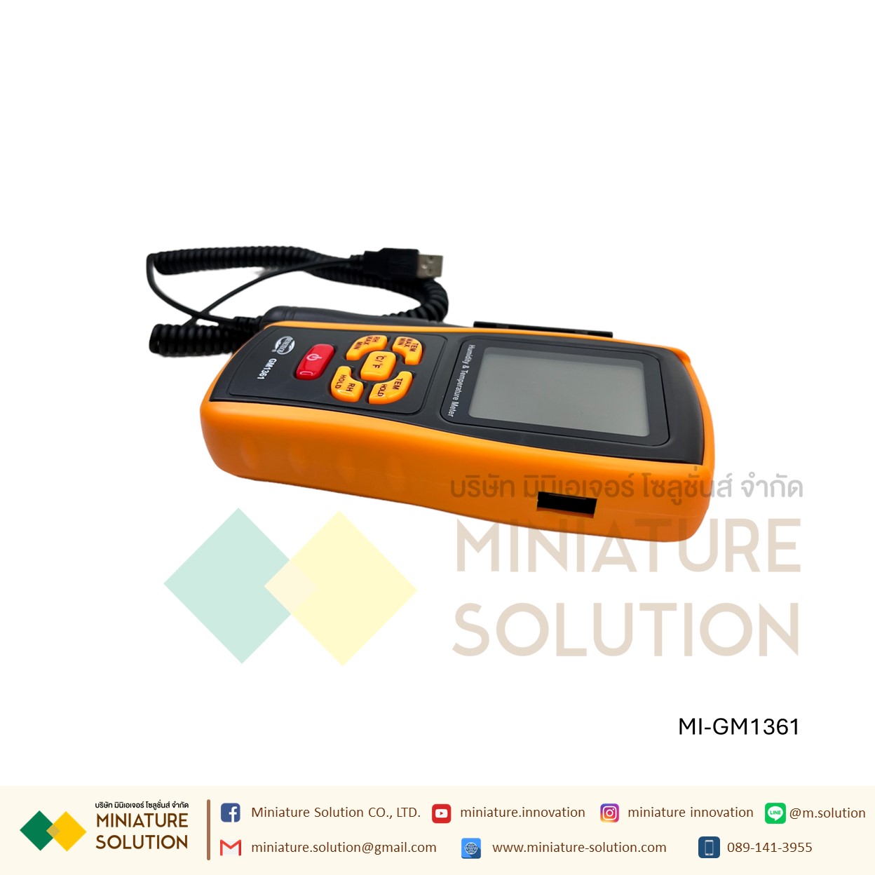 GM1361 BENETECH เครื่องวัดอุณหภูมิ ความชื้น เครื่องวัดอุณหภูมิและความชื้นแบบพกพา/เทอร์โมคัปเปิล