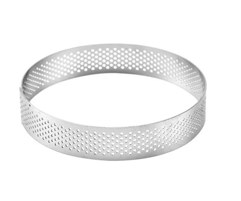 Sanneng Perforated Tart Ring 8 cm. (seamless) SS SN 3161 ทาร์ตริงแบบมีรู 8 ซม. ไม่มีรอยต่อ (12-9090)