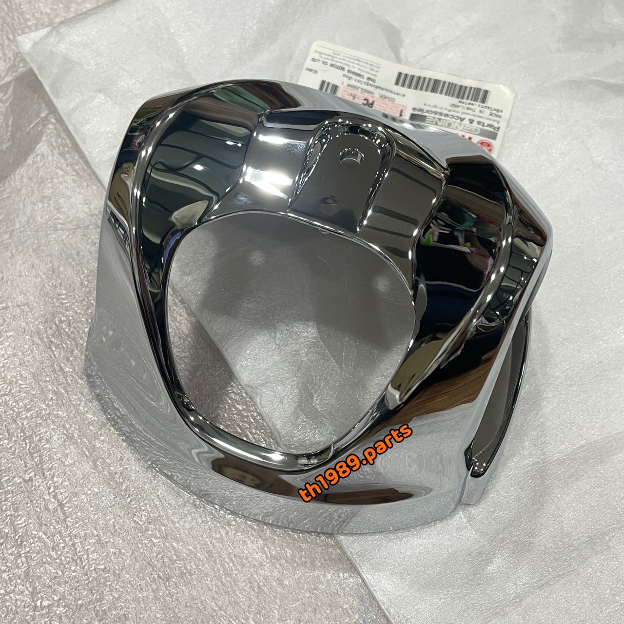 ฝาครอบแฮนด์บนชุบโครเมียม สำหรับรุ่น FINO อะไหล่แท้ YAMAHA 4D0-F6143-10