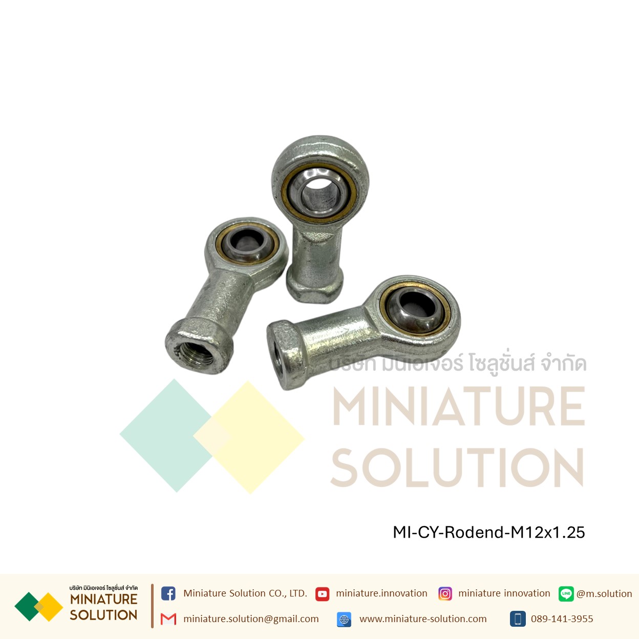 ลูกปืนตาเหลือก Mini Air Cylinder Female Thread Fisheye ก้านเชื่อมต่อแบริ่ง M5x0.8 M6x1 M8x1.25 M10x1.25 M12x1.25 M14x1.5M16x1.5 M18x1.5 M20x1.5 M27x2