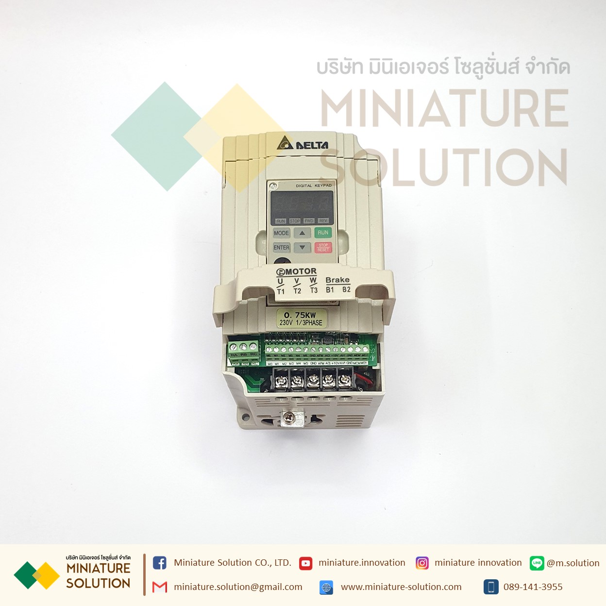 Delta Inverter VFD004M21A VFD-M Universal Inverter VFD-M Series L VFD004M21A 220V /380V 0.4KW / 0.75kw /1.5kw /2.2kw อินเวอร์เตอร์ (0.75kW)