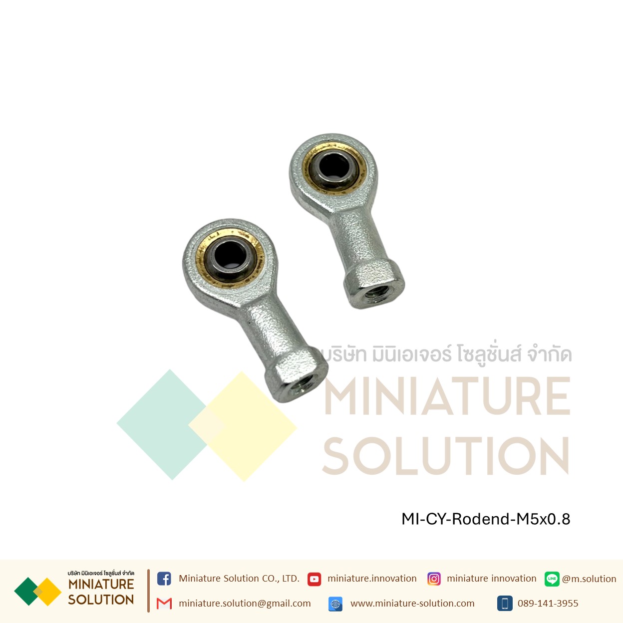 ลูกปืนตาเหลือก Mini Air Cylinder Female Thread Fisheye ก้านเชื่อมต่อแบริ่ง M5x0.8 M6x1 M8x1.25 M10x1.25 M12x1.25 M14x1.5M16x1.5 M18x1.5 M20x1.5 M27x2