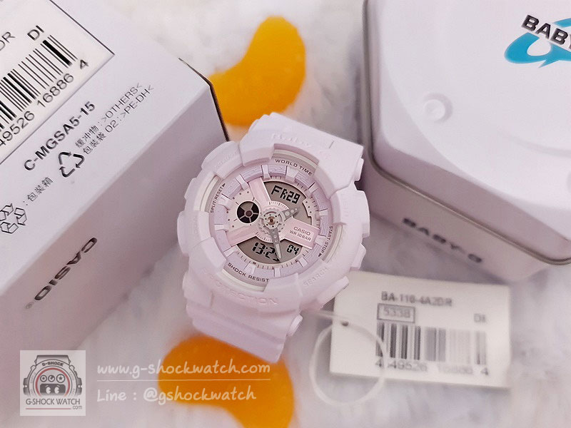 CASIO BABY-G นาฬิกาข้อมือ นาฬิกากันน้ำ นาฬิกาของแท้ ประกันศูนย์ CMG 1 ปี รุ่น BA-110-4A2
