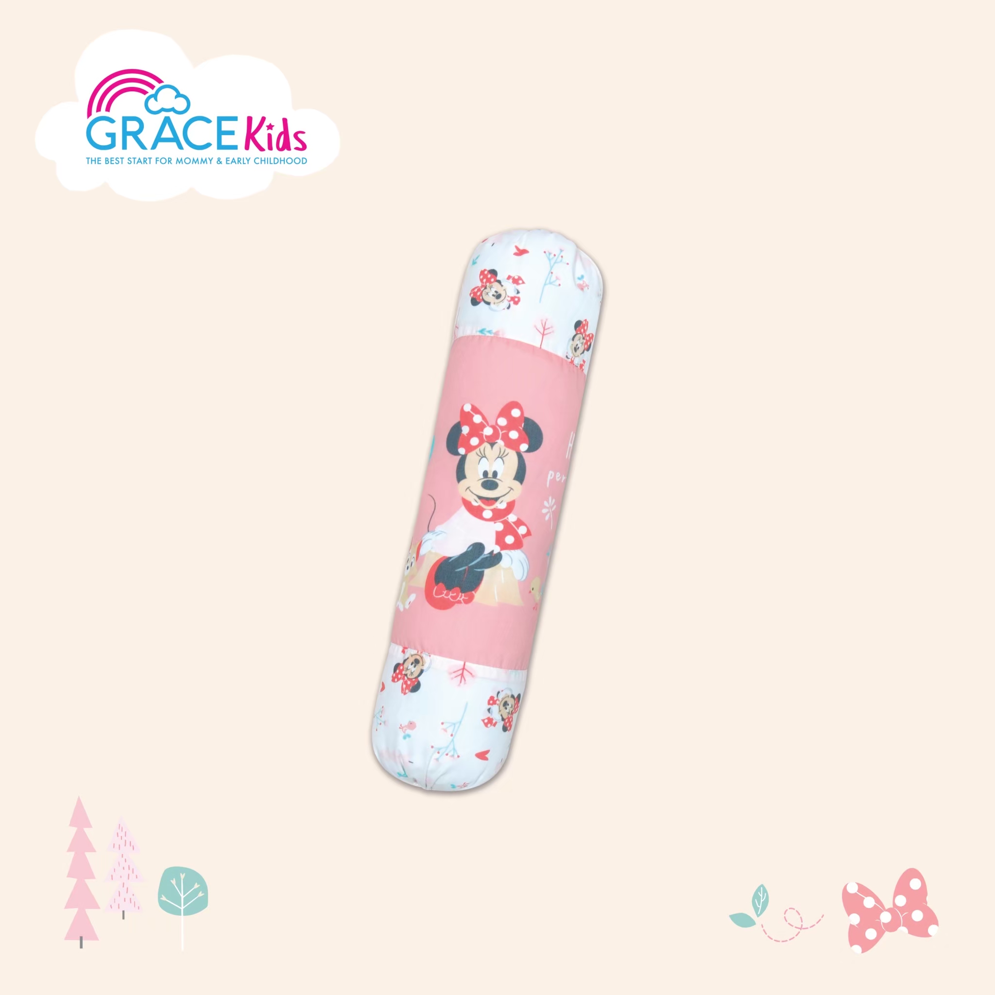 หมอนข้าง Minnie Cozy Meadows Size M ขนาด 15x23 นิ้ว ลาย A