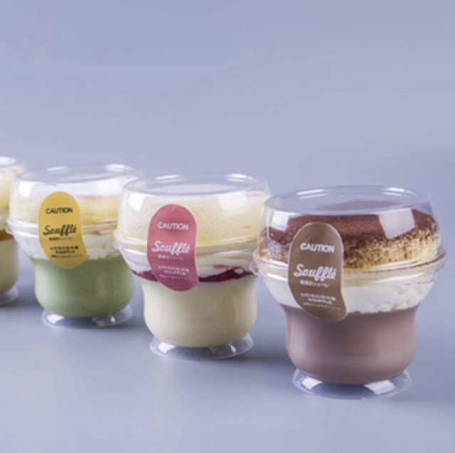 ถ้วยซูเฟล่ชีสเค้กเด้งดึ๋ง + ฝา 20 ชุด (09-7107)