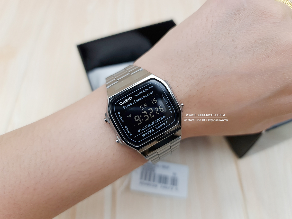 CASIO นาฬิกาข้อมือ นาฬิกากันน้ำ นาฬิกาของแท้ ประกันศูนย์ CMG 1 ปี รุ่น A168WGG-1B