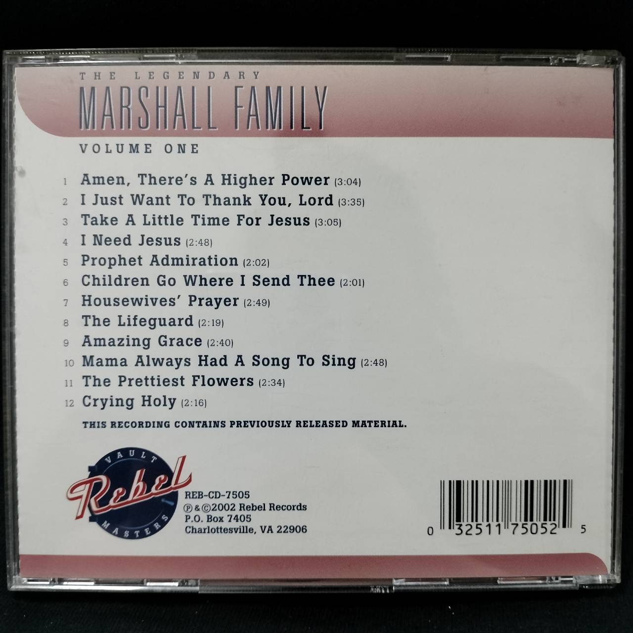 Various – The Legendary Marshall Family Vol.1 / USA / ปกในมีจุดเหลือง / แผ่นดี