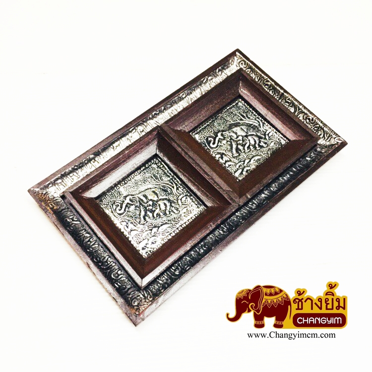 ชุดจานรองแก้ว 2 ชิ้น (น้ำตาล )