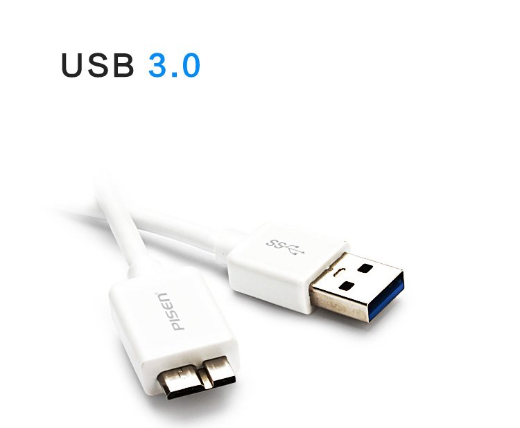 PISEN สายชาร์จ Micro USB 3.0 Data Transmit and Charging Cable ยาว 1500 mm อุปกรณ์สำหรับรีชาร์จและซิงค์เพื่อโอนถ่ายข้อมูลแบบ 2-in-1 (For Smart Device) - สีขาว