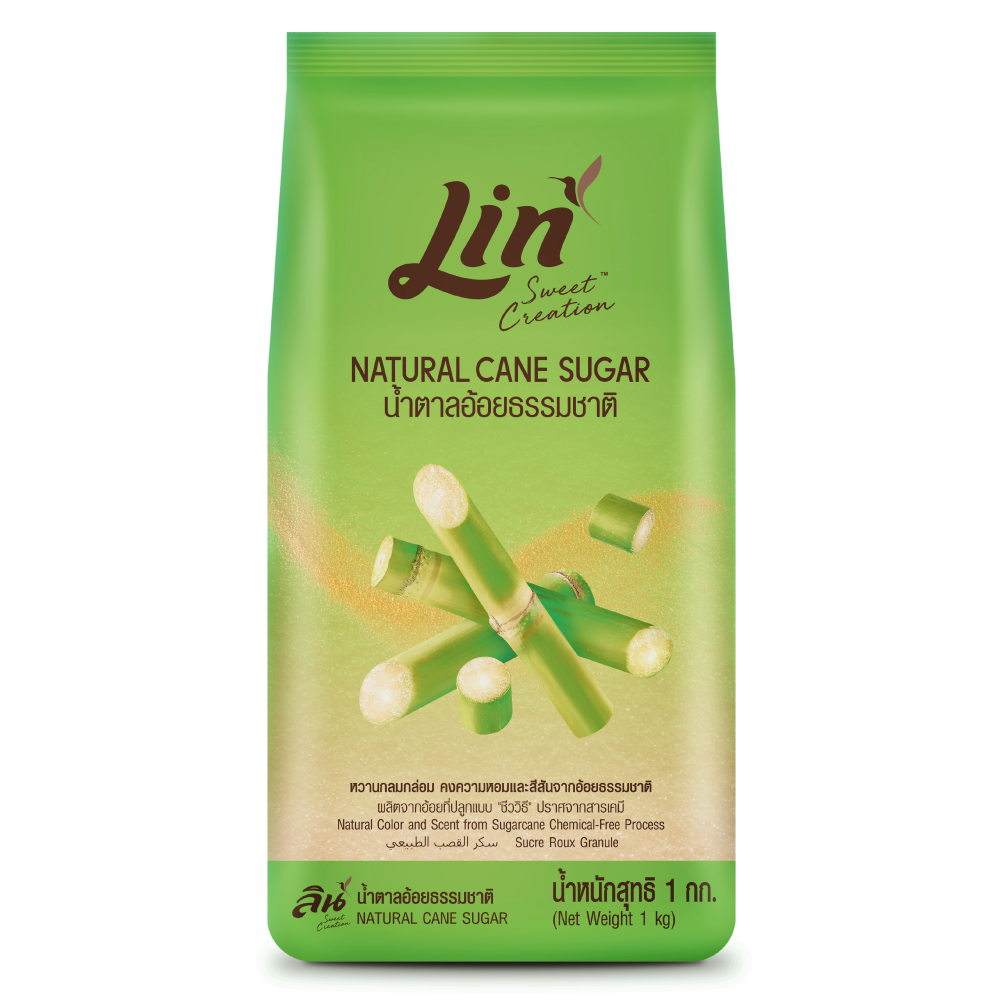 ลิน น้ำตาลอ้อยธรรมชาติ Lin Brand Natural Cane Sugar1 Kg. (03-0373)