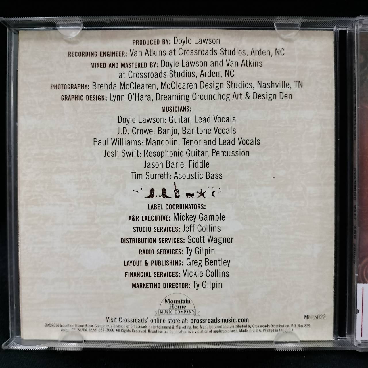 Crowe, Lawson & Williams – Standing Tall And Tough / USA / แผ่นสวย