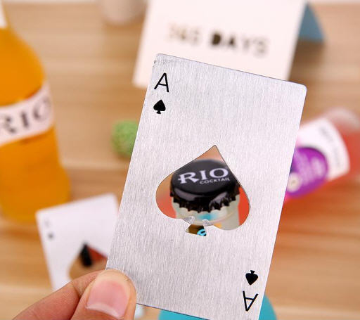 ที่เปิดขวดสเตนเลส,ที่เปิดขวด,เปิดฝา,รูปไพ่เอโพดำ