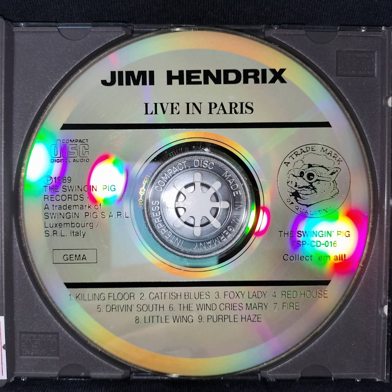 Jimi Hendrix Experience – Live In Paris / GERMANY / ปกในมีจุดเหลือง / แผ่นดี