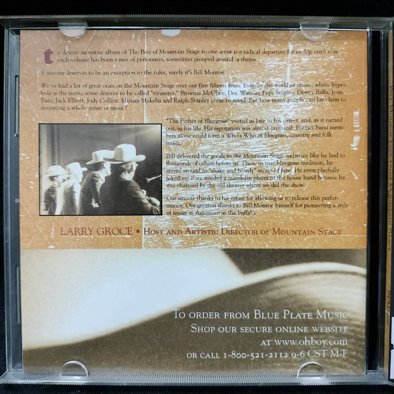 Bill Monroe – Live From Mountain Stage / USA / แผ่นสวย