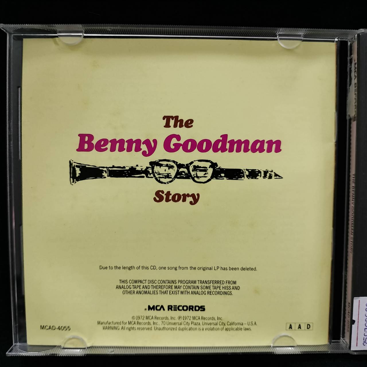 Benny Goodman – The Benny Goodman Story / USA / ปกในมีจุดเหลือง / มีรอยบ้าง