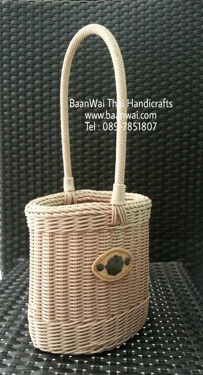 ตะกร้าใส่ขวดไวน์ หวายเทียม