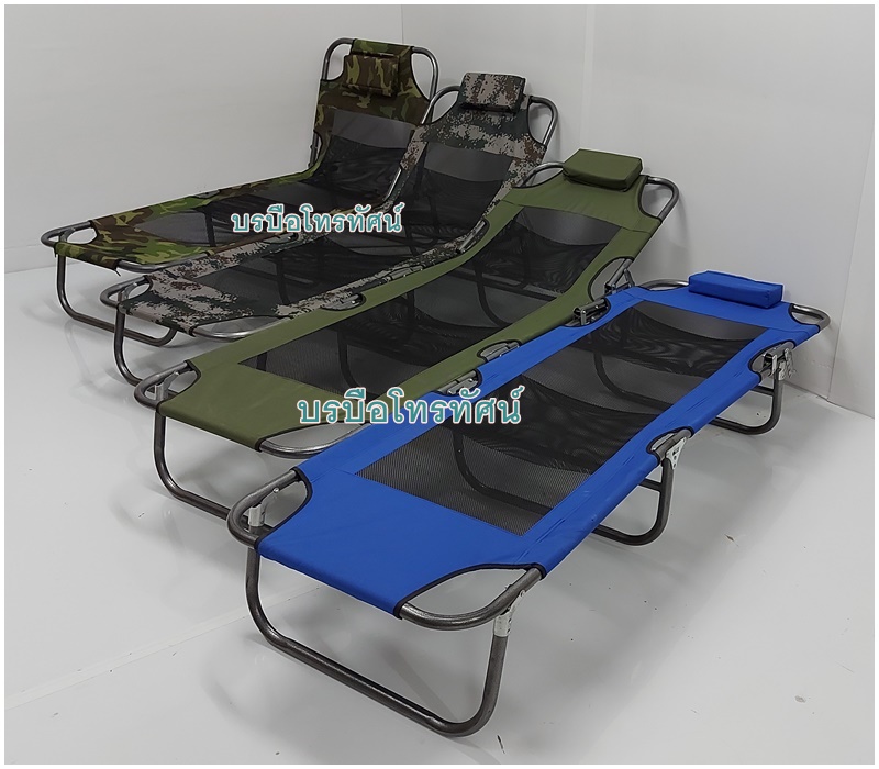 เตียงผ้าขนปุย ปรับ 3 ระดับ เตียงพับ3ตอน เปลพับผ้าขนนุ่มนอนสบาย