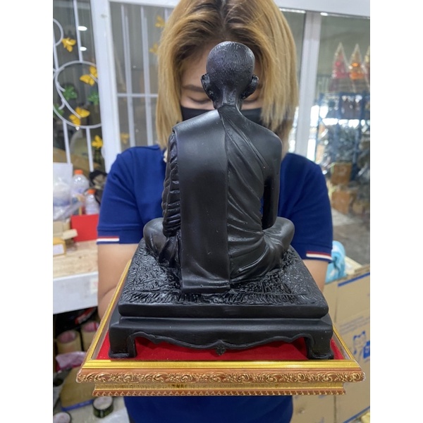 หลวงพ่อรวย เนื้อทองเหลือง กว้าง5นิ้ว สูง7นิ้ว