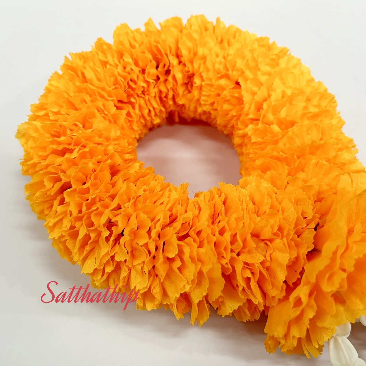 พวงมาลัยผ้า - พวงมาลัยดอกดาวเรืองผ้า - พวงมาลัยดอกดาวเรือง ประดิษฐ์ - พวงมาลัยถวายศาลพระภูมิ