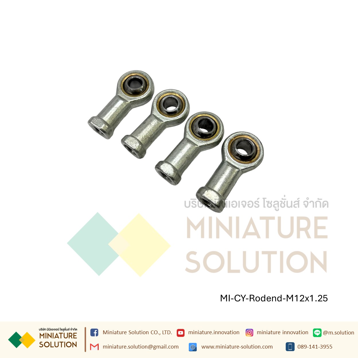 ลูกปืนตาเหลือก Mini Air Cylinder Female Thread Fisheye ก้านเชื่อมต่อแบริ่ง M5x0.8 M6x1 M8x1.25 M10x1.25 M12x1.25 M14x1.5M16x1.5 M18x1.5 M20x1.5 M27x2