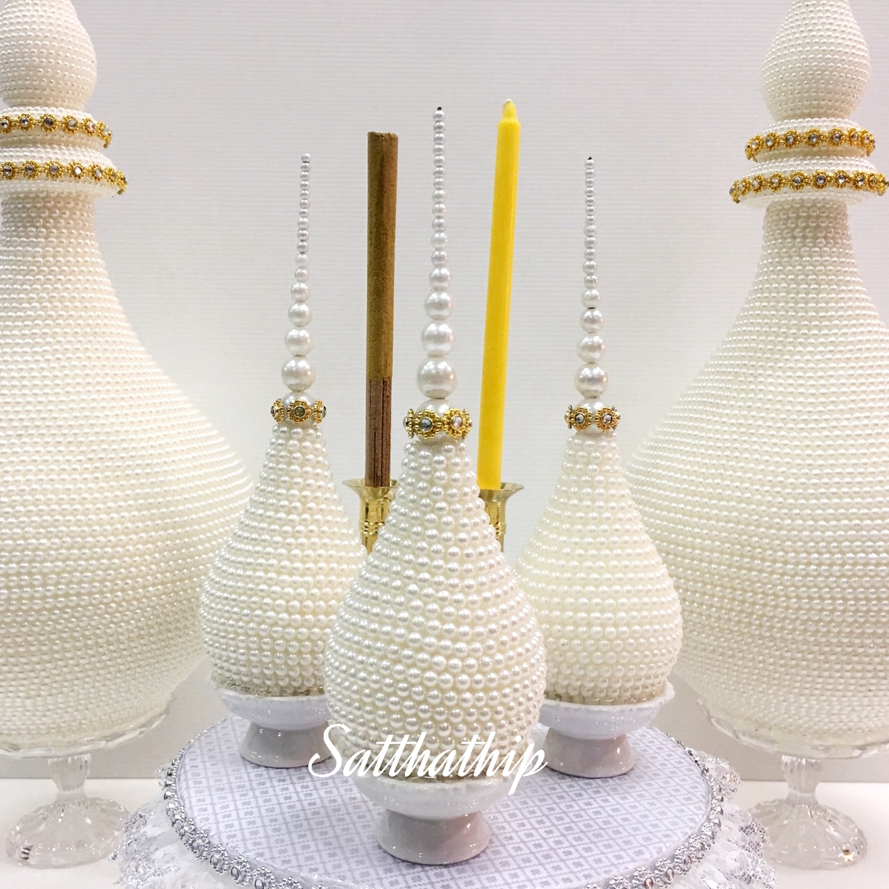 ชุดพานพุ่ม พร้อมพานเครื่องทองน้อย