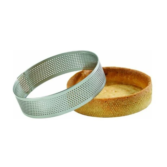 Sanneng Perforated Tart Ring 8 cm. (มีรอยต่อ) SN3182 ทาร์ตริงแบบมีรู 8 ซม. มีรอยต่อ (12-9091)