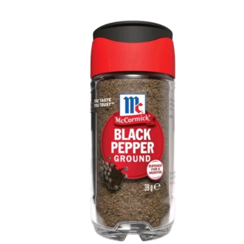 McCormick Ground Black Pepper 39 g. แมคคอร์มิค พริกไทยดำบดละเอียด (05-9277)