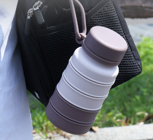 ขวดน้ำซิลิโคนพกพา,กระติกน้ำซิลิโคน,สกรีนโลโก้