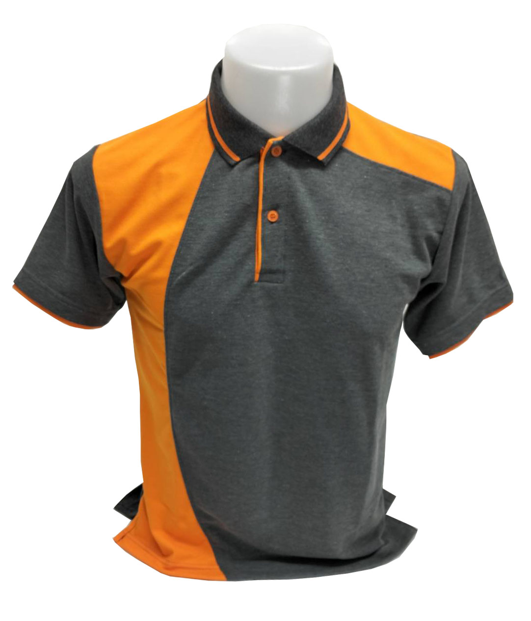 เสื้อโปโลสีดำท็อปดราย ตัดส้มเปรี้ยว ขายส่ง3ตัวขึ้นไป
