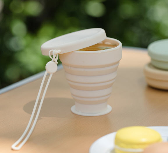 แก้วน้ำพับได้,แก้วน้ำซิลิโคนพับได้,สกรีนโลโก้,200ml