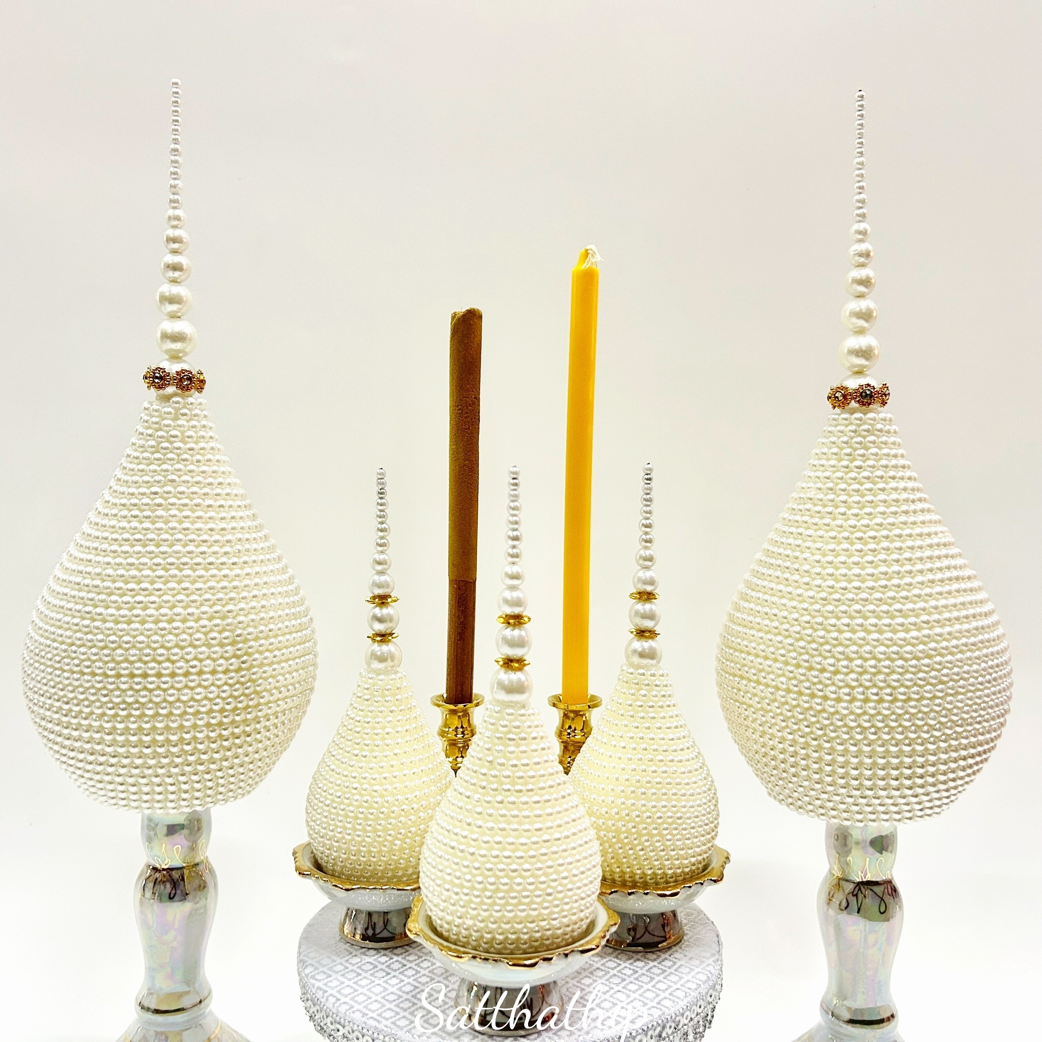 ชุดพานพุ่ม พร้อมพานเครื่องทองน้อย