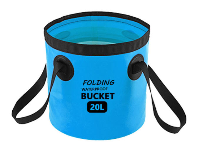 ถังน้ำพับได้พีวีซี,ถังน้ำPVC,ถังใส่น้ำพีวีซี,ถังอเนกประสงค์,ขนาด12L,20L,สกรีนโลโก้