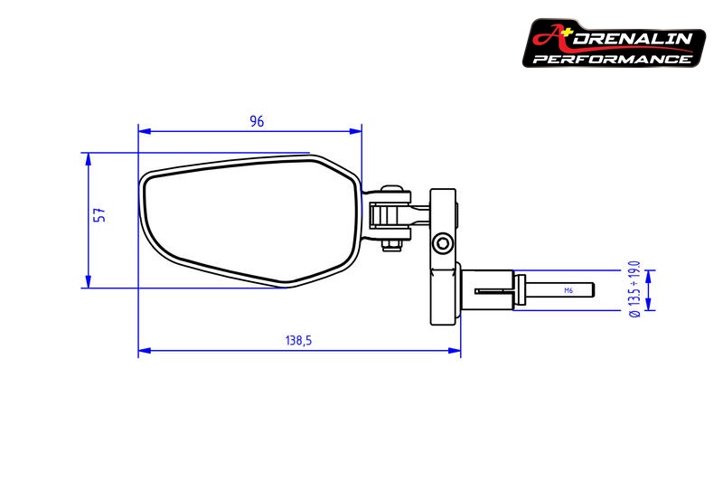 กระจกปลายแฮนด์ cnc racing รุ่น Evo ทรง arrow พับได้ ใส่รถได้ทุกรุ่น ราคาคู่ละ