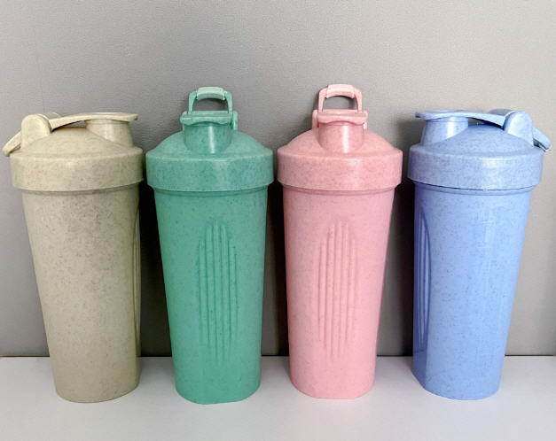 กระบอกเชค,แก้วเชคฟางข้าวสาลี,600ml