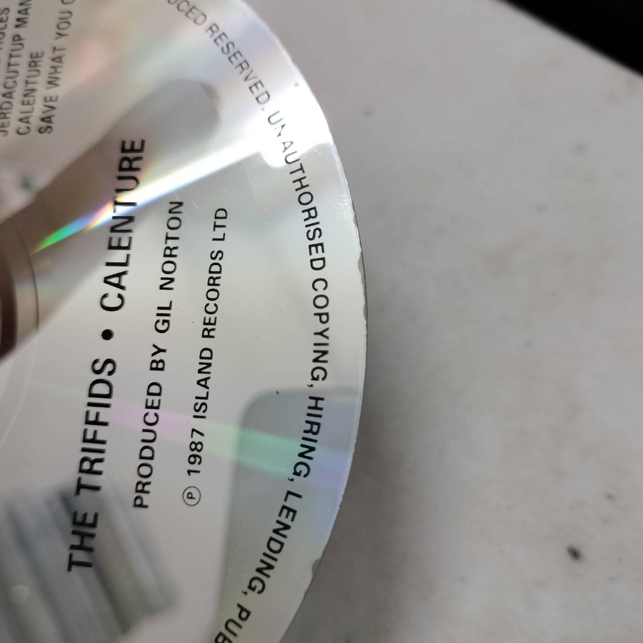 The Triffids – Calenture / ไม่ระบุ / ปกมีจุดเหลือง / แผ่นทะลุขอบ(ไม่โดนเนื้อแผ่น) / แผ่นดี