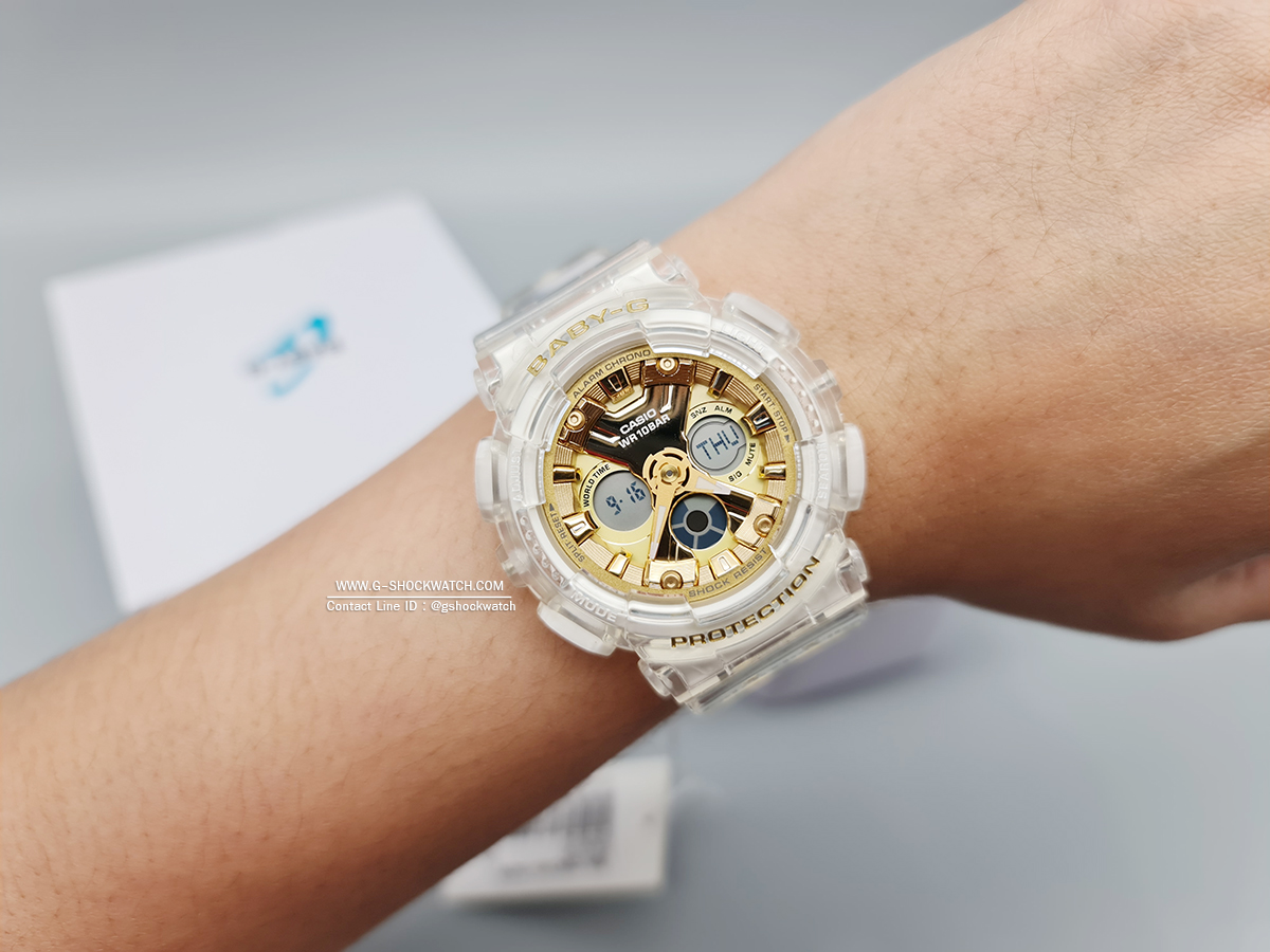 CASIO BABY-G นาฬิกาข้อมือ นาฬิกากันน้ำ นาฬิกาของแท้ ประกันศูนย์ CMG 1 ปี รุ่น BA-130CVG-7A