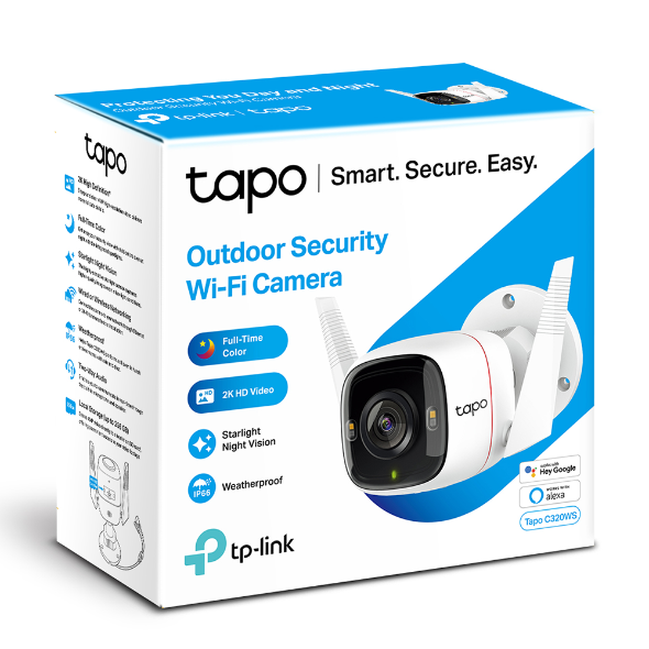 Tapo C320WS Hot Buys กล้องวงจรปิด 4 ล้านพิกเซล ภาพสี 24 ชม. Outdoor Security Wi-Fi IP Camera