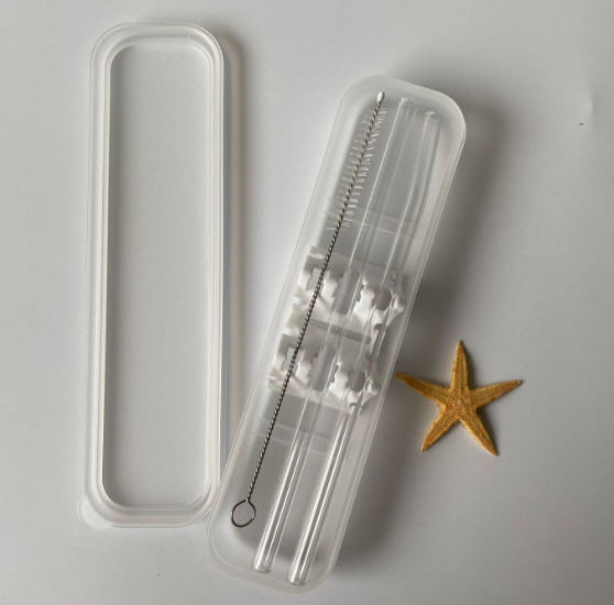 ชุดหลอดพกพา+แปรง,หลอดใสพร้อมแปรง