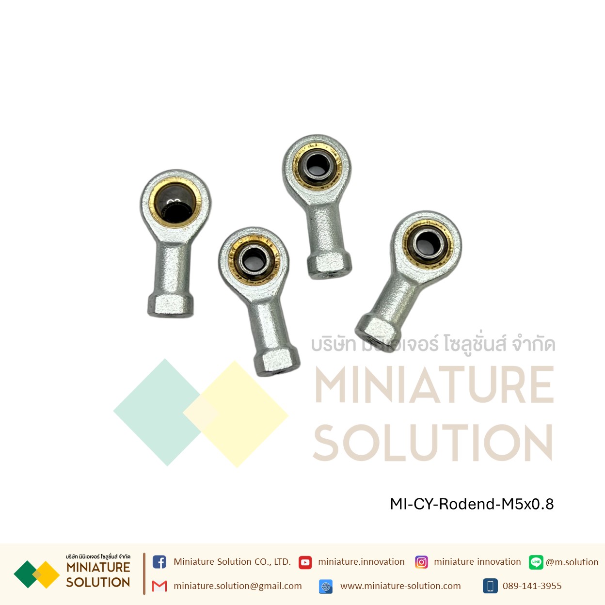 ลูกปืนตาเหลือก Mini Air Cylinder Female Thread Fisheye ก้านเชื่อมต่อแบริ่ง M5x0.8 M6x1 M8x1.25 M10x1.25 M12x1.25 M14x1.5M16x1.5 M18x1.5 M20x1.5 M27x2