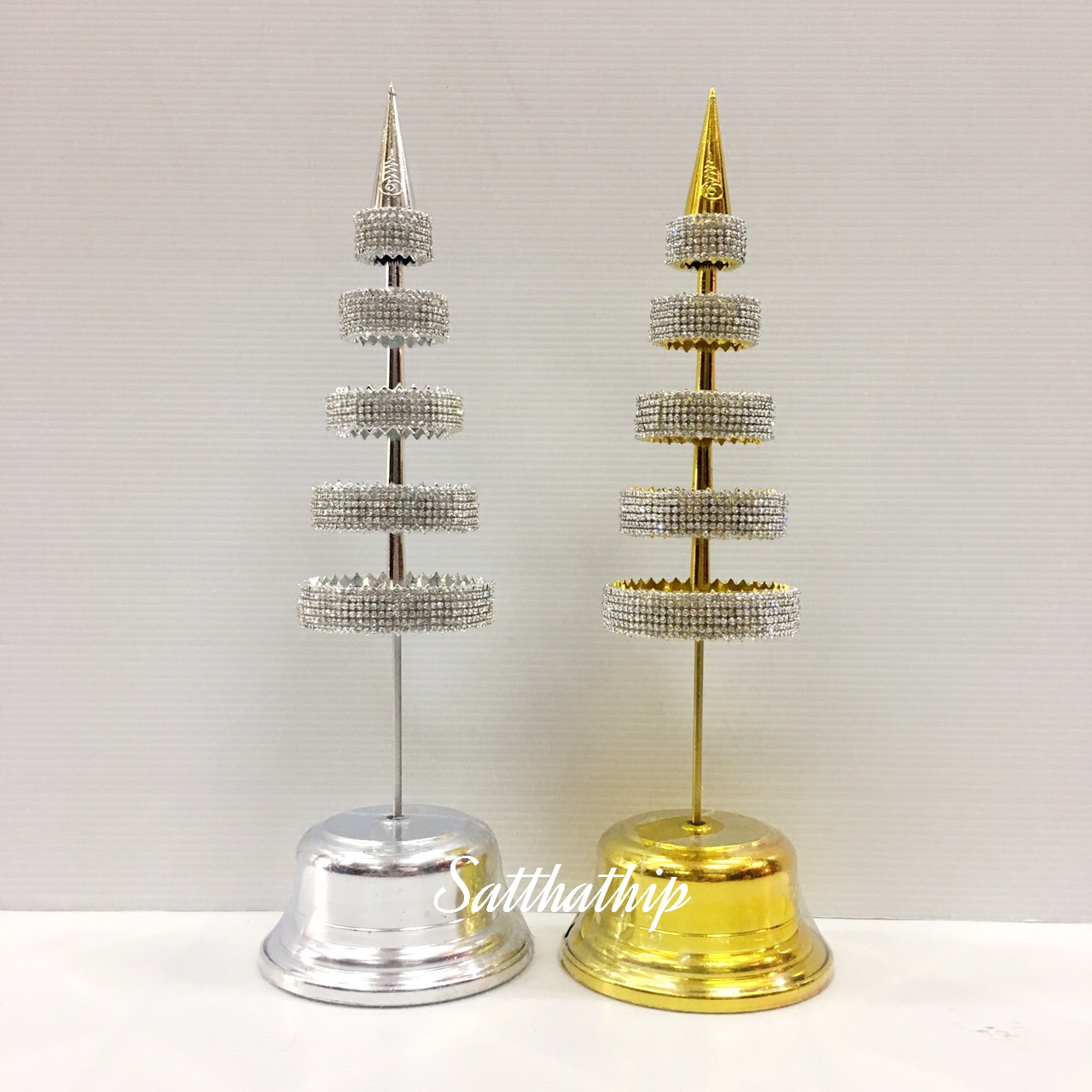 สูง 30 ซม. l ฉัตร - ฉัตรเงินทอง - ฉัตร 5 ชั้น