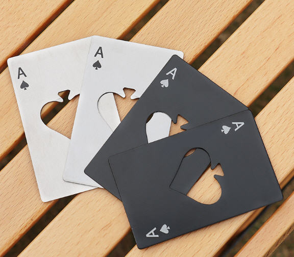 ที่เปิดขวดสเตนเลส,ที่เปิดขวด,เปิดฝา,รูปไพ่เอโพดำ