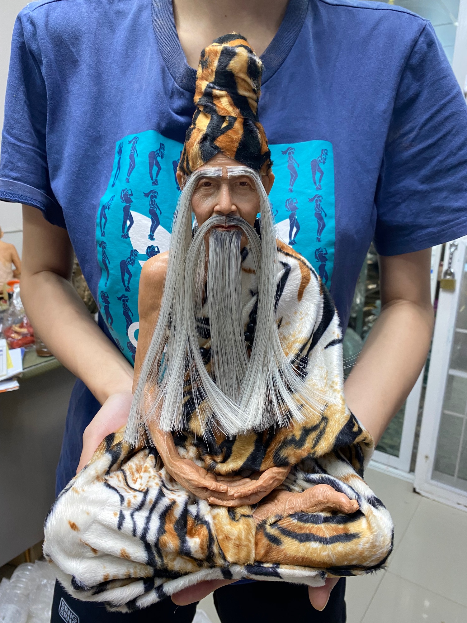 ฤาษีนารอด เนื้อไฟเบอร์กลาส กว้าง9นิ้ว สูง14นิ้ว