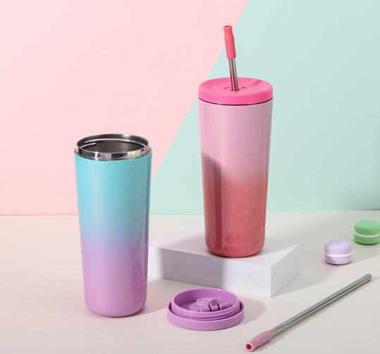 แก้วสแตนเลส,แก้วสแตนเลสพร้อมหลอด,304,สกรีนโลโก้