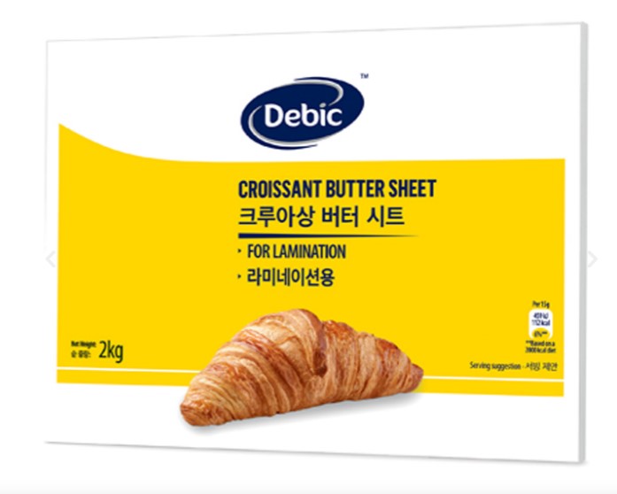 Debic Croissant Butter Sheet 2 Kg. เดบิค เนยครัวซอง 2 กก. (02-8255)