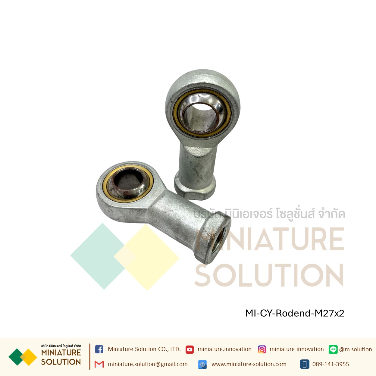 ลูกปืนตาเหลือก Mini Air Cylinder Female Thread Fisheye ก้านเชื่อมต่อแบริ่ง M5x0.8 M6x1 M8x1.25 M10x1.25 M12x1.25 M14x1.5M16x1.5 M18x1.5 M20x1.5 M27x2