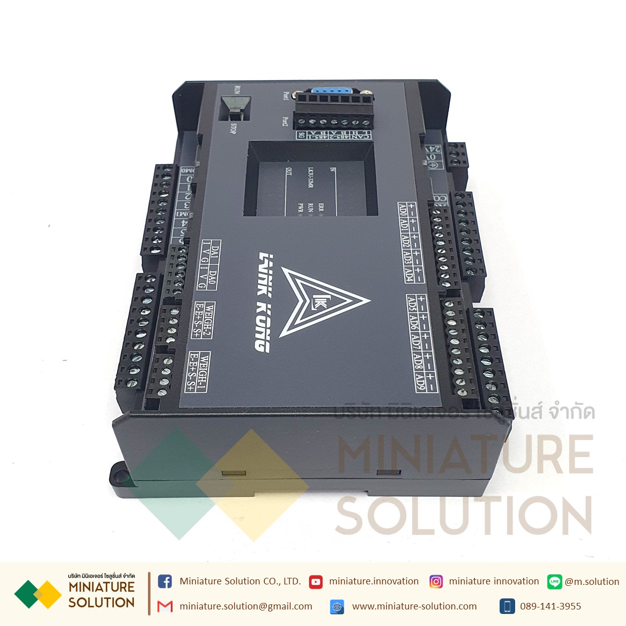 PLC LK3U-32MR-10AD-2DA MITSU GXWork + ECAN/weight (มีช่องวัด Load Cell)-2CH